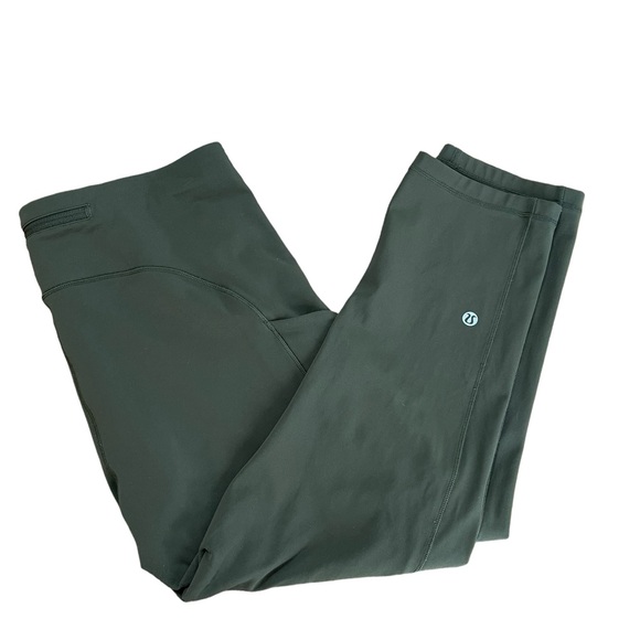 Lululemon Speed Up Crop Mid Rise Athletic Tights Pockets Reflective Size 10 - Picture 4 of 10